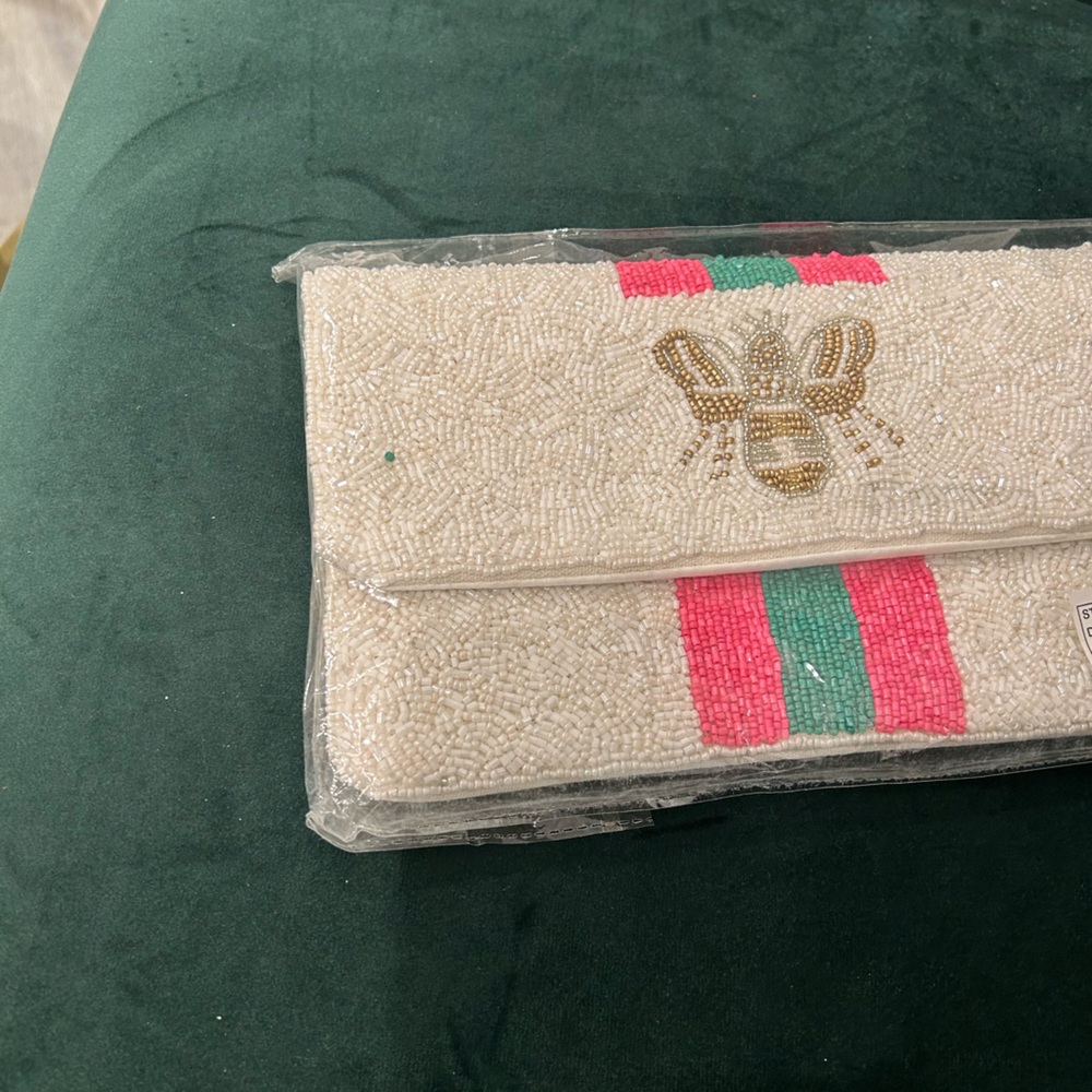 Beaded Clutch with Bee Design